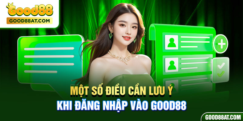 Một số điều cần lưu ý khi đăng nhập vào Good88